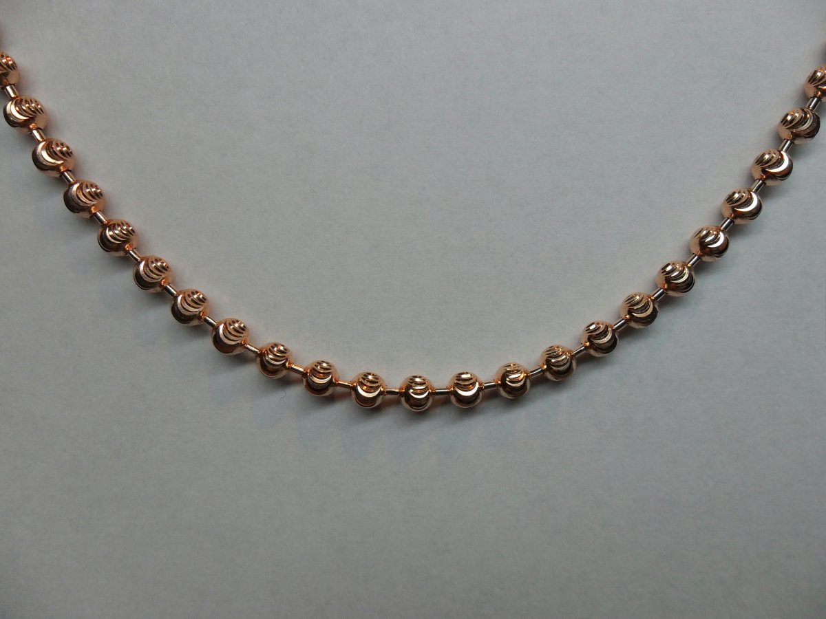 Balletjes Facet Collier Rosegoud